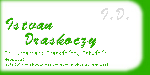 istvan draskoczy business card